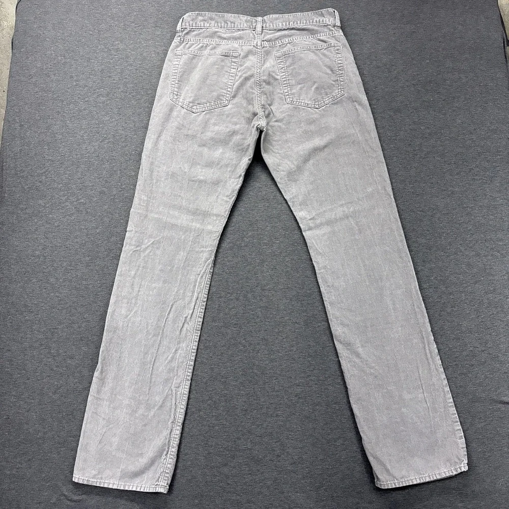 J.Crew Corduroy Pants Mens 31x34 Slim Straight Gray Pin Wale Workwear Outdoors